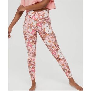 Offline by Aerie Crossover Leggings Pink Floral Size XL